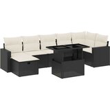  8-dijelni set vrtnih sofa od poliratana s jastucima crni | shoptok.hr