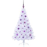  Umjetno božićno drvce s stalakom Bijelo 150 cm PVC i čelik | shoptok.hr