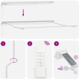 vidaXL Samodejna retraktibilna tenda z LED večbarvnimi črtami 500x300 cm | Shoptok.si