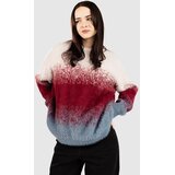 Blue Tomato Fluffy Knit Pulover red / blue Cene