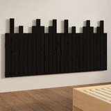  Zidno uzglavlje crni 166x3x80 cm od masivne borovine | shoptok.hr