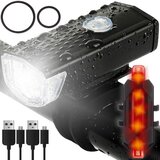 Set USB punjiva lampa za bicikl + stražnje svjetlo AKCIJA Cijene