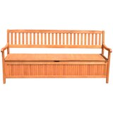 Garden Pleasure Vrtna klop s prostorom za shranjevanje iz evkaliptusovega lesa Garden Pleasure Houston, dolžina 187 cm Cene