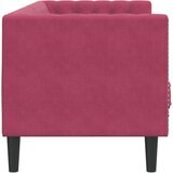  Kavč chesterfield z vzglavniki trosed vinsko rdeč žamet | Shoptok.si