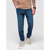 Ombre Men's denim joggers with asymmetrical stitching - blue | shoptok.hr