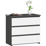 AKORD KOMODA CL3 3SZ CLP GRAFITNO SIVO / BELO, (21702826) | Shoptok.si