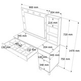 Hanah home Sto za šminkanje Monroe MO6 W | Eponuda.com