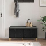  Klupa za hodnik s jastukom Crni Hrast 100 x 38 x 46 cm | shoptok.hr