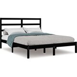 vidaXL Posteljni okvir črn iz trdnega lesa 150x200 cm 5FT, (20788437) Cene