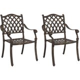  Vrtna stolica 2 pcs Bronzana 56 x 55 x 92.5cm Aluminij | shoptok.hr