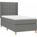  Krevet s oprugama i madracem tamnosivi 90 x 190 cm od tkanine | shoptok.hr