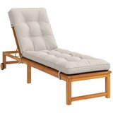  Jastučić za ležaljku VIANEN 100% poliester Bijela - Bijela 200 x 50 x 8 cm | shoptok.hr