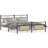  Metalni okvir kreveta bez madraca boja hrasta sonome 183x213 cm | shoptok.hr