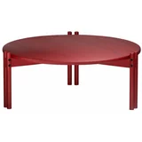 Karup Design Crveni okrugao stolić za kavu od masivnog bora ø 80 cm Sticks –