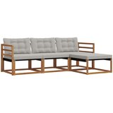  Set vanjskih sofa 4 kom. Prirodna i svjetlosiva | Eponuda.com