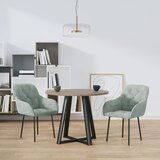 Maison Chic Jedilni stoli - Vzorci stoli 2 kosa svetlo siv žamet A460, (22031987) | Shoptok.si