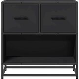 vidaXL Nočna omarica črna 60x31x60 cm inž. les in kovina | Shoptok.si