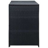Poli Ukrasna Kutija od Poliratana za 2 Kante za Otpad Crna 148x80x111 cm | shoptok.hr