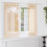 Voile zavjese s petljama 2 kom pijesak 140x175 cm | shoptok.hr