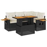 vidaXL 4-dijelni set vrtnih sofa od poliratana s jastucima crni bagrem | shoptok.hr