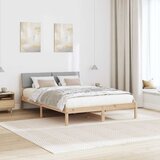 Okvir kreveta s uzglavljem Smeđa i svijetlo siva 160 x 200 cm | shoptok.hr