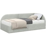 vidaXL Kotni okvir postelje z matrico 2 pcs Svetlo siva Žamet, (5000155901) | Shoptok.si