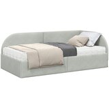 vidaXL Kutni krevetni okvir s madracem 2 kom. Svjetlosiva Baršun - Svjetlosiva 90 x 200 cm | shoptok.hr