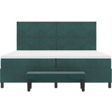 Box Postelja z vzmetnico Temno zelena 200 x 200 cm Žamet - - Zelena - 100.88 - 200 x 200 cm - | Shoptok.si