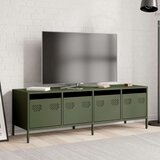 vidaXL TV omarica olivno zelena 135x39x43,5 cm hladno valjano jeklo | Shoptok.si