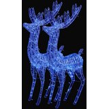  XXL akrilni božićni sobovi 250 LED 2 kom 180 cm plavi Slike