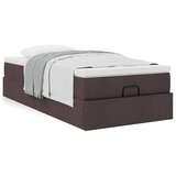 vidaXL Otomanski posteljni okvir z vzmetnico rjav 90x200 cm blago Cene