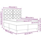 vidaXL Box Spring Krevet s Madracem Tamnozelena 140x200 cm Baršun | shoptok.hr