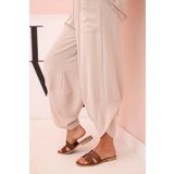 Kesi Włoski Viscose blouse + pants set dark beige | shoptok.hr