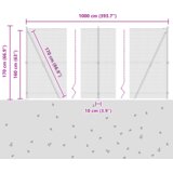 vidaXL Hexagonalna ograja Zelena 1,6x10 m Jeklo, Ograjne stebri s osnovnimi ploščami 7 kos Ø32mm 88,5cm Galvanizirano jeklo | Shoptok.si