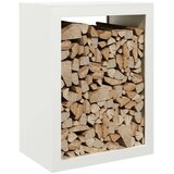  Stalak za drva za ogrjev bijeli 60x40x80 cm čelični | Eponuda.ba