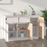  Komoda bijela 110 x 34 x 75 cm od masivne borovine | Eponuda.com