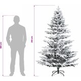  Umjetno božićno drvce s nogom 210 cm PE i PVC Zelena i bijela | shoptok.hr