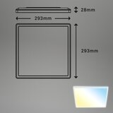 BRILO plafonjera led 18 w 2400 lm cct 2700 - 6500 k 29,3x29,3x2,8 cm bcl bijela | shoptok.hr
