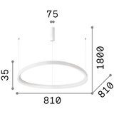 Ideal Lux VISEČA LED-SVETILKA 56 W 6600 lm 4000K K 220-240 V | Shoptok.si