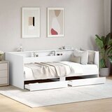  Dnevni krevet s ladicama bijeli 90 x 190 cm konstruirano drvo | shoptok.hr