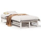 vidaXL Posteljni okvir bel 90x190 cm trdna borovina | Shoptok.si