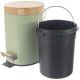 Orion Svetlo zelen kovinski koš za smeti s pedalom 5 l Greenish – | Shoptok.si