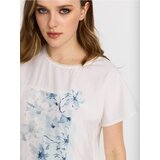 Sinsay Pamučna majica s cvjetnim printom | shoptok.hr