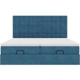 vidaXL Otomanski posteljni okvir z vzmetnicami moder 180x200cm žamet, (21610458) | Shoptok.si