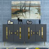 Hanah home konzolni sto Seduna, 150x75x35 cm, Antracit-zlatne boje | ePonuda.com