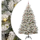 vidaXL Umjetno božićno drvce Zelena i bijela 300 cm PVC i metal | shoptok.hr