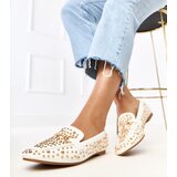 Gemre White moccasins decorated with studs Lea | Shoptok.si