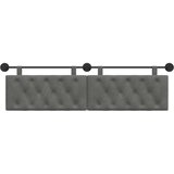  Držeće uzglavlje Zidne Tamno siva 190 x 55 x 7 cm Baršun - Tamno siva 180 cm bez LED | shoptok.hr