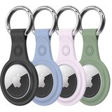 Dux ducis set 4 kosi silikonski gibljivi ovitek za ključe Apple AirTag (črna / zelena / roza / modra) Cene
