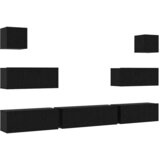 vidaXL TV omara komplet 7 pcs Črni hrast 100 x 30 x 30 cm, (5000023303) Cene